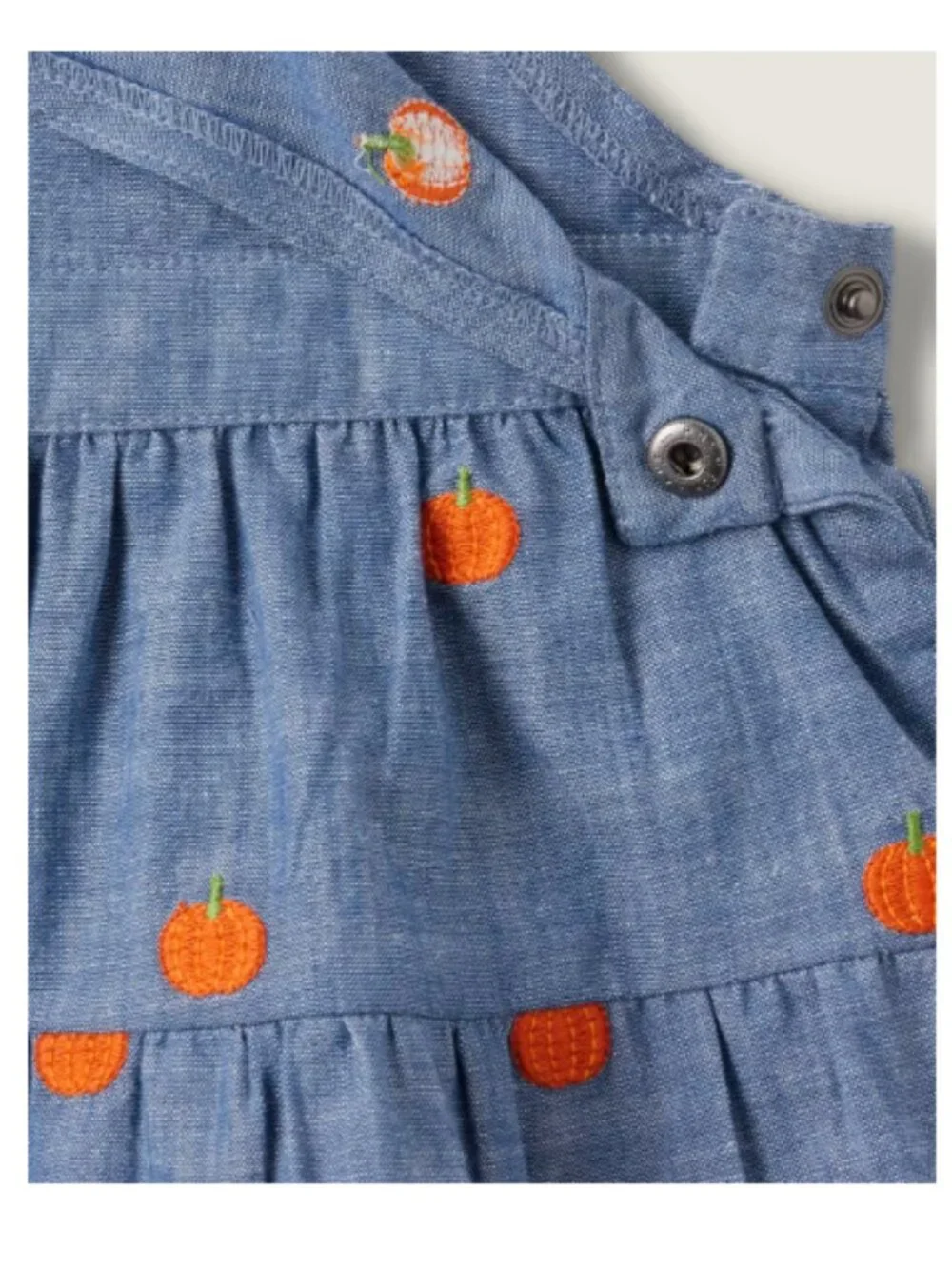 NWT Gymboree Lil' Pumpkin Chambray Embroidered Jumper Dress Size __